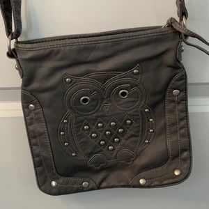 Ladies Cross-Body Owl Leather Bag